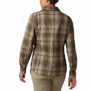 Columbia Silver Ridge™ Lite Plaid Långärmad Tröja Dam Olivgröna/Gröna (LGMTQ7486)